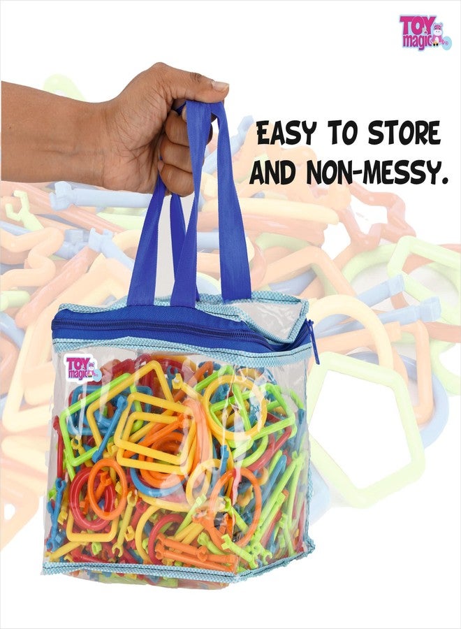 ToyMagic StrawStix Construction Set for Kids - 500 Pieces STEM Building Toys, Flexible Colorful Straws & Connectors for Creative Play, Towers, Shapes, Structures - Non-Toxic Safe for Ages 3+ - Image 3